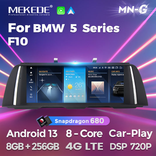 BMW 5 Series F10 Wireless CarPlay & Android Auto10.25inch Touch Screen Multimedia Display Upgrade