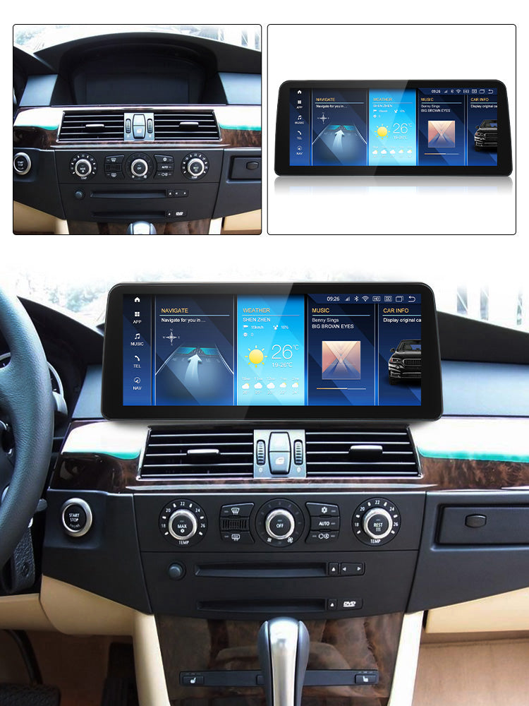 BMW 3 & 5 Series (E60 E90) CIC CCC Wireless CarPlay & Android Auto 12.3inch Touch Screen Multimedia Display Upgrade